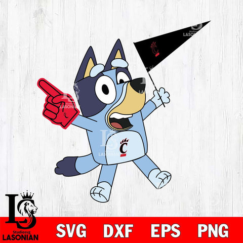 Cincinnati Bearcats Bluey flag Svg Eps Dxf Png File, Digital Download, Instant Download