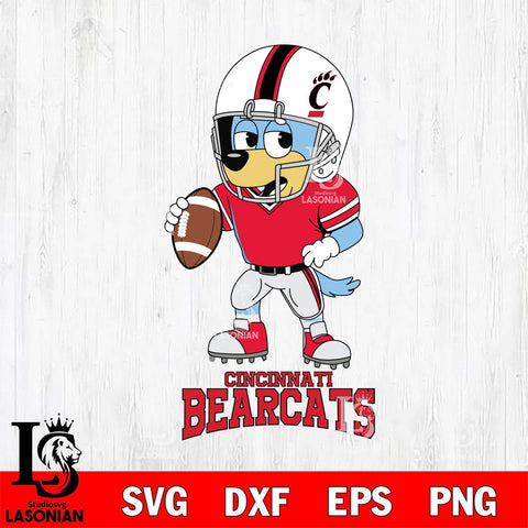 Cincinnati Bearcats Bluey rugby Svg Eps Dxf Png File, Digital Download ,Instant Download, Cricut File