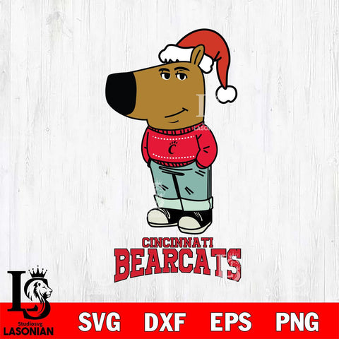 Cincinnati Bearcats Chill Guy Christmas Svg Eps Dxf Png File,NCAA Svg Files,Chill Guy svg ,Digital Download ,Instant Download, Cricut File