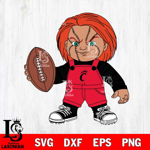 Cincinnati Bearcats Chucky Horror 12 Svg Eps Dxf Png File, NCAA svg, Digital Download, Instant Download