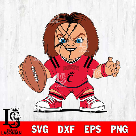 Cincinnati Bearcats Chucky Horror 2 Svg Eps Dxf Png File, NCAA svg, Digital Download, Instant Download