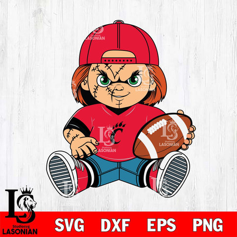 Cincinnati Bearcats Chucky Horror 3 Svg Eps Dxf Png File, NCAA svg, Digital Download, Instant Download