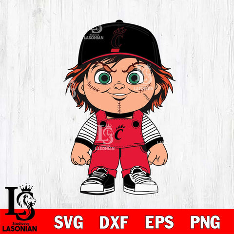 Cincinnati Bearcats Chucky Horror Svg Eps Dxf Png File, NCAA svg, Digital Download, Instant Download