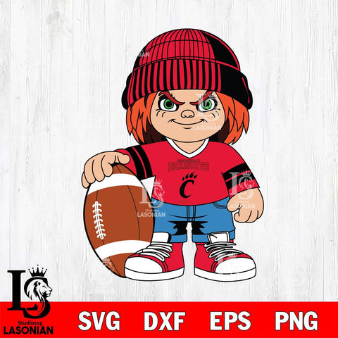 Cincinnati Bearcats Chucky Horror 4 Svg Eps Dxf Png File, NCAA svg, Digital Download, Instant Download