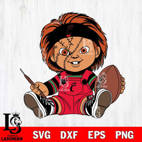 Cincinnati Bearcats Chucky Horror 9 Svg Eps Dxf Png File, NCAA svg, Digital Download, Instant Download