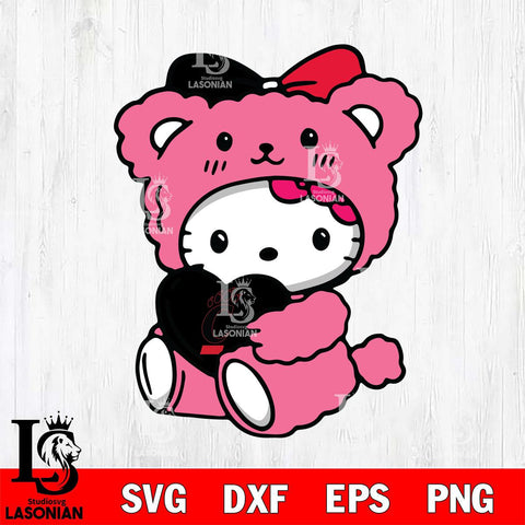 Cincinnati Bearcats Cute Hello Kitty 3 Svg Eps Dxf Png File, Digital Download, Instant Download