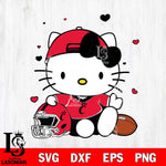 Cincinnati Bearcats Cute Hello Kitty Football Svg Eps Dxf Png File, NCAA svg, Digital Download, Instant Download