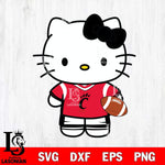 Cincinnati Bearcats Cute Hello Kitty Football 8 Svg Eps Dxf Png File, NCAA svg, Digital Download, Instant Download