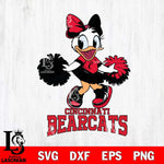 Cincinnati Bearcats Daisy Duck Cheerleader Disney, Svg Eps Dxf Png File, Digital Download