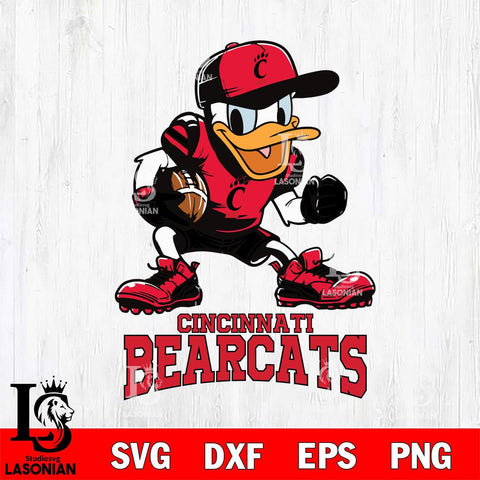 Cincinnati Bearcats Donal Duck Disney, Svg Eps Dxf Png File, Digital Download