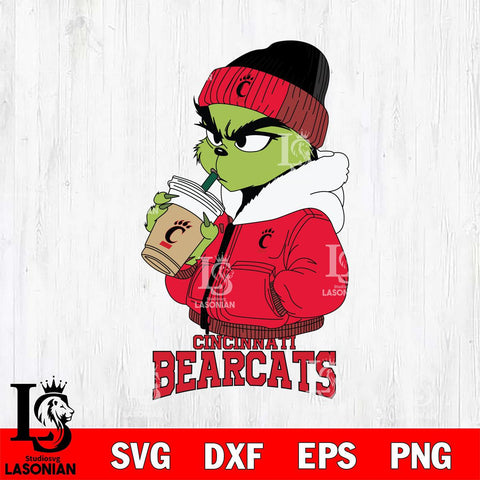 Cincinnati Bearcats Grinch Bougie Sport Svg Eps Dxf Png File, Digital Download, Instant Download