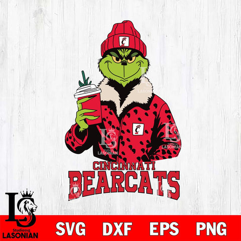 Cincinnati Bearcats Grinch Leopard Svg Eps Dxf Png File, Digital Download, Instant Download