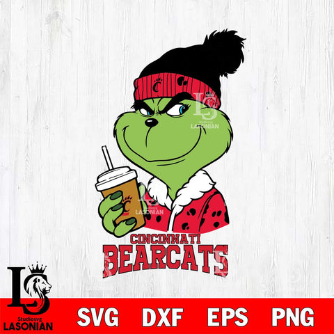 Cincinnati Bearcats Grinch hat Svg Eps Dxf Png File, Digital Download, Instant Download