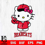 Cincinnati Bearcats Hello Kitty Best Fan Svg Eps Dxf Png File, Digital Download, Instant Download