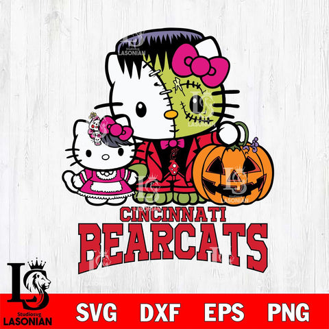 Cincinnati Bearcats Hello Kitty Horror 10 Svg Eps Dxf Png File, Digital Download