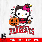 Cincinnati Bearcats Hello Kitty Horror 1 Svg Eps Dxf Png File, Digital Download