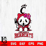 Cincinnati Bearcats Hello Kitty Horror 4 Svg Eps Dxf Png File, Digital Download