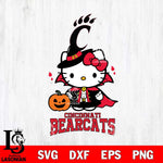 Cincinnati Bearcats Hello Kitty Horror 9 Svg Eps Dxf Png File, Digital Download