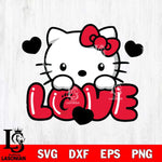 Cincinnati Bearcats Hello Kitty Love Svg Eps Dxf Png File, Digital Download, Instant Download