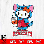 Cincinnati Bearcats Hello Kitty Stitch Svg Eps Dxf Png File, NCAA svg, Digital Download, Instant Download