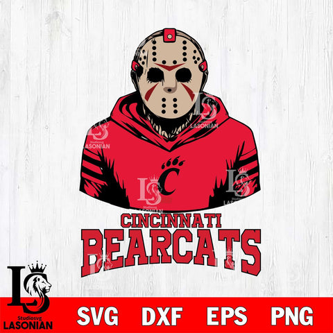 Cincinnati Bearcats Jason Voorhees 4 Svg Eps Dxf Png File, Digital Download