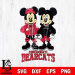 Cincinnati Bearcats Mickey Minnie Mouse Football Svg Eps Dxf Png File, NCAA svg , File Cut , Digital Download , Instant Download, Cut Svg Files