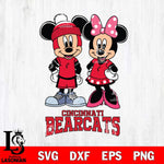 Cincinnati Bearcats Mickey Minnie Mouse Pink Svg Eps Dxf Png File, NCAA svg , File Cut , Digital Download , Instant Download, Cut Svg Files