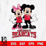 Cincinnati Bearcats Mickey Minnie Mouse Sport Svg Eps Dxf Png File, NCAA svg , File Cut , Digital Download , Instant Download, Cut Svg Files