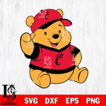 Cincinnati Bearcats Pooh Bear Svg Eps Dxf Png File, NCAA svg, Digital Download, Instant Download