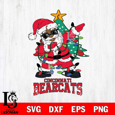 Cincinnati Bearcats Santa Claus Ugly Christmas Svg dxf eps png pdf file,NCAA svg,Digital Download,Cricut file