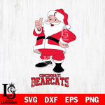 Cincinnati Bearcats Santa claus Svg dxf eps png pdf file,NCAA svg,Digital Download,Cricut file