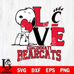 Cincinnati Bearcats Snoopy Sport 10 Svg Eps Dxf Png File, Digital Download