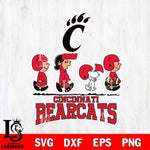 Cincinnati Bearcats Snoopy Sport 12 Svg Eps Dxf Png File, Digital Download