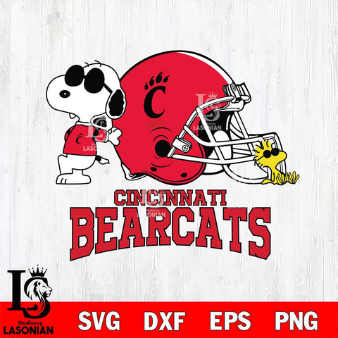 Cincinnati Bearcats Snoopy Sport 2 Svg Eps Dxf Png File, Digital Download