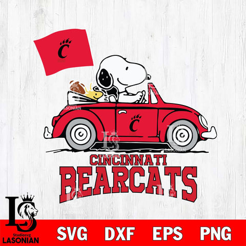 Cincinnati Bearcats Snoopy Sport 5 Svg Eps Dxf Png File, Digital Download