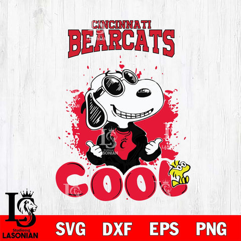 Cincinnati Bearcats Snoopy Sport 7 Svg Eps Dxf Png File, Digital Download