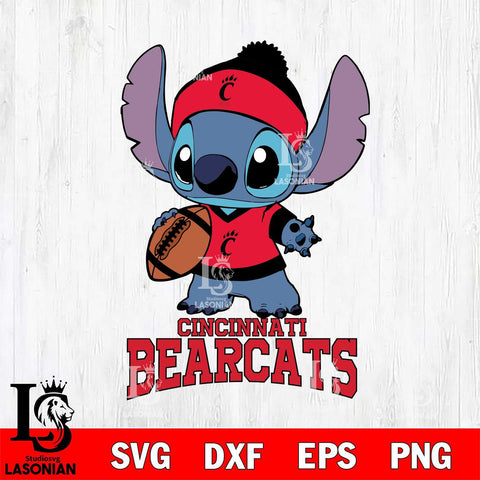 Cincinnati Bearcats Stitch Disney, Svg Eps Dxf Png File, Digital Download