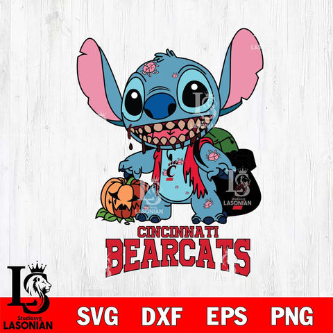 Cincinnati Bearcats Stitch Zombie Svg Eps Dxf Png File, NCAA svg, Digital Download, Instant Download