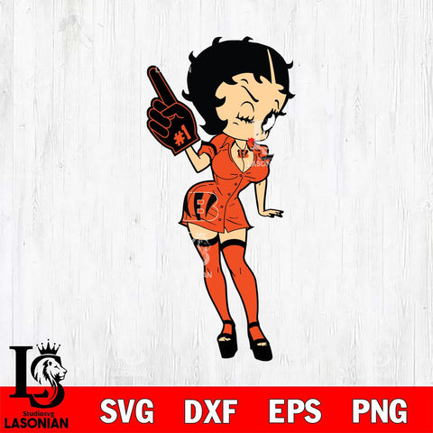 Cincinnati Bengals Betty Boop Cheering Svg Eps Dxf Png File, Digital Download, Instant Download