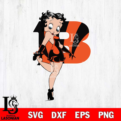 Cincinnati Bengals Betty Boop Girl Fan Svg Eps Dxf Png File, Digital Download, Instant Download