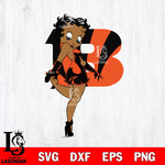 Cincinnati Bengals Betty Boop Girl Fan SVG Svg Eps Dxf Png File, Digital Download, Instant Download