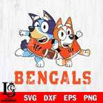 Cincinnati Bengals Bluey Chilli NFL Svg Eps Dxf Png File, Digital Download, Instant Download