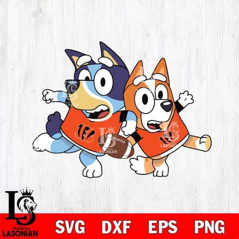 Cincinnati Bengals Bluey NFL Svg Eps Dxf Png File, Digital Download, Instant Download