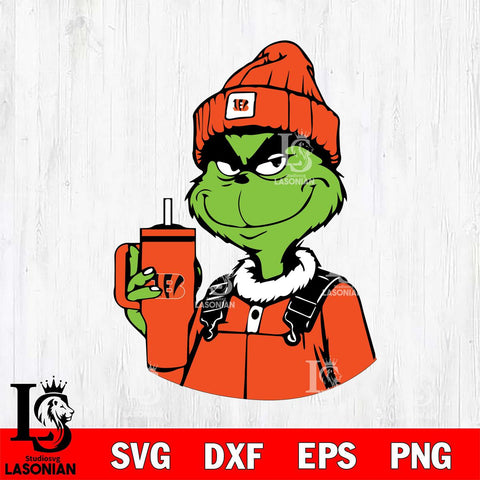 Cincinnati Bengals Boujee Grinch 2 Svg Eps Dxf Png File, Digital Download, Instant Download