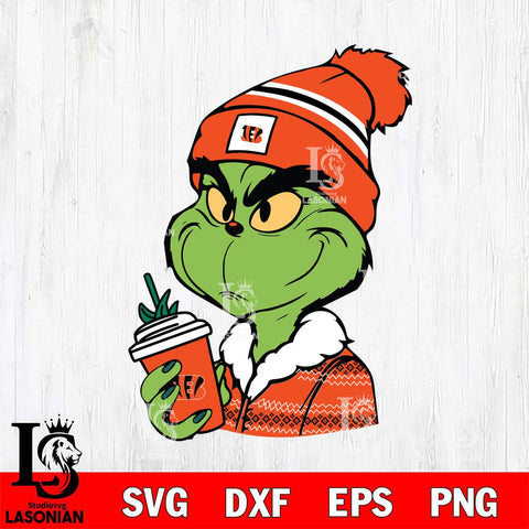 Cincinnati Bengals Boujee Grinch Svg Eps Dxf Png File, Digital Download, Instant Download