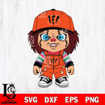 Cincinnati Bengals Chucky Football Horror Halloween Svg Eps Dxf Png File, Digital Download, Instant Download