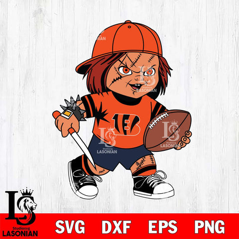 Cincinnati Bengals Chucky Horror 10 Svg Eps Dxf Png File, NFL svg, Digital Download, Instant Download