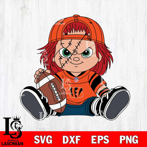 Cincinnati Bengals Chucky Horror 11 Svg Eps Dxf Png File, NFL svg, Digital Download, Instant Download