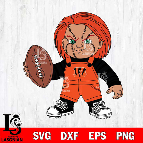 Cincinnati Bengals Chucky Horror 12 Svg Eps Dxf Png File, NFL svg, Digital Download, Instant Download