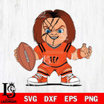 Cincinnati Bengals Chucky Horror 2 Svg Eps Dxf Png File, NFL svg, Digital Download, Instant Download